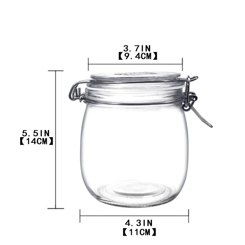 Mosteb 16 oz Clear Glass Mason Jars with Metal Lid - Buy 16 oz