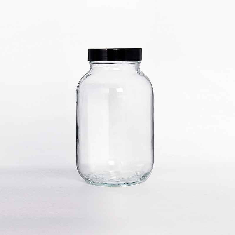 Mosteb 16 oz Clear Glass Mason Jars with Metal Lid - Buy 16 oz