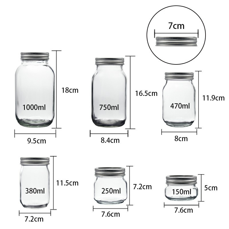 Mosteb 16 oz Clear Glass Mason Jars with Metal Lid - Buy 16 oz wide mouth mason  jar, 16 oz mason jar with lid, 8oz mason jars Product on Mosteb Bottle 